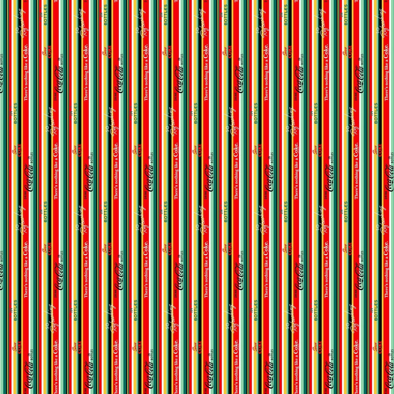 Fabric Northcott Multi Stripes Coca Cola by the Quarter Yard CC1002-26
